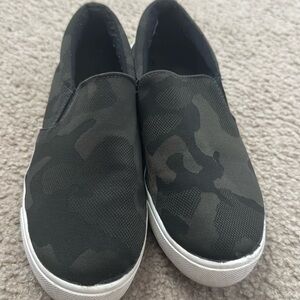 Camo slip on shoes